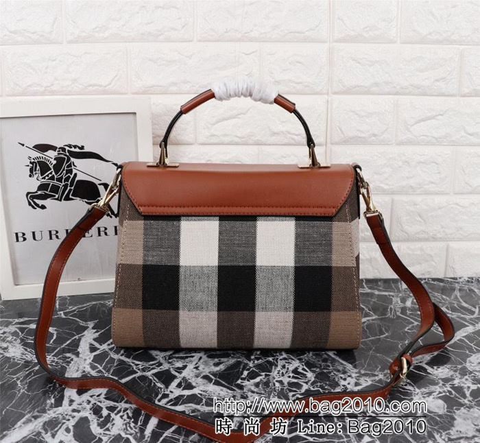BURBERRY巴寶莉 2018最新 格紋帆布 女士手提包 39906  Bhq1060